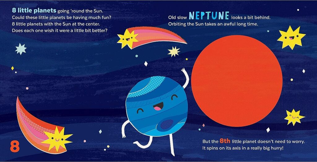 8 Little Planets: A Solar System Book for Kids with Unique Planet Cutouts