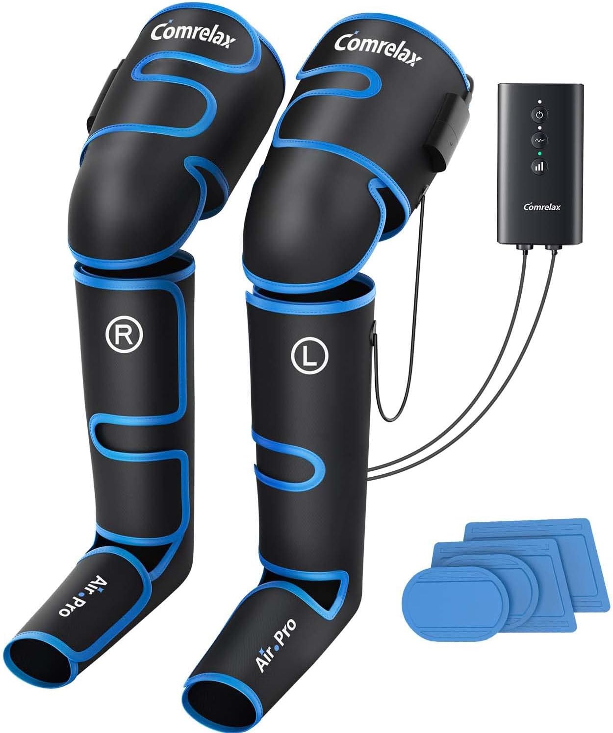 Air Compression Leg Massager for Circulation and Recovery Full Leg Massager with Cold Therapies 3 Modes 3 Intensities Sequential Compression Device for Pain Relief