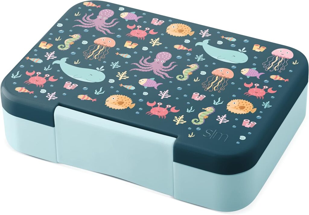 Simple Modern Bento Lunch Box for Kids | BPA Free, Leakproof, Dishwasher Safe | Lunch Container for Girls, Toddlers | Porter Collection | 5 Compartments | Under the Sea