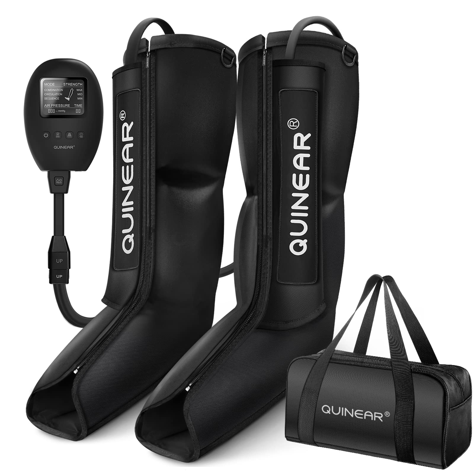 QUINEAR Air Compression Leg Recovery System, Professional Sequential Compression Device for Compression Massage Therapy, Foot and Leg Recovery Boots Improved Circulation for Athlete